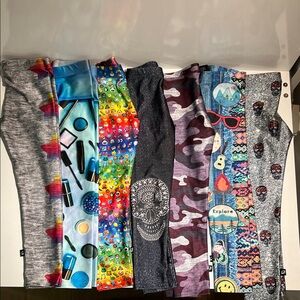 Terez Colorful Patterned Leggings Set of 7